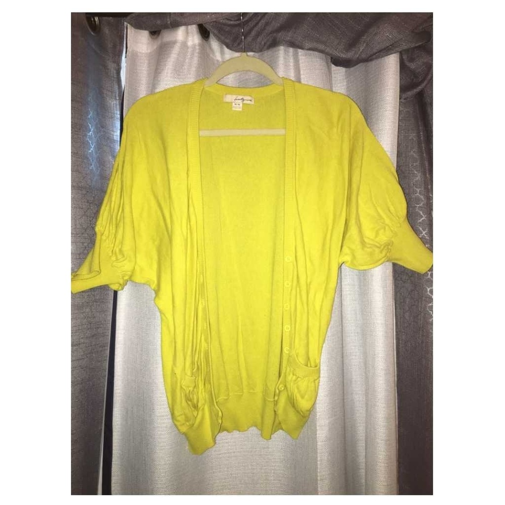 Forever 21 M Yellow Cardigan Sweater
